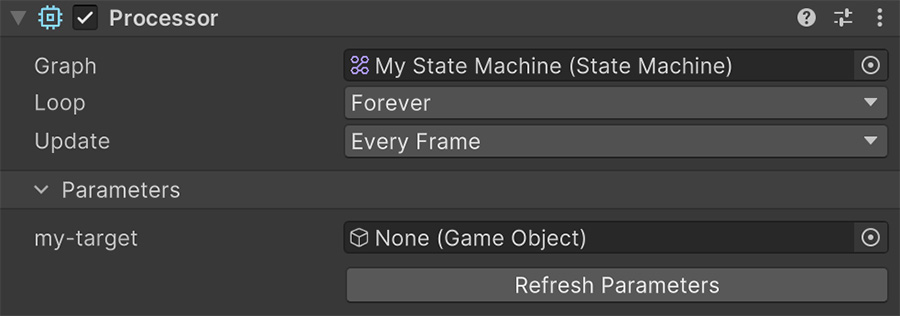 Processor Blackboard Parameters