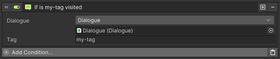 Dialogue Tag Condition