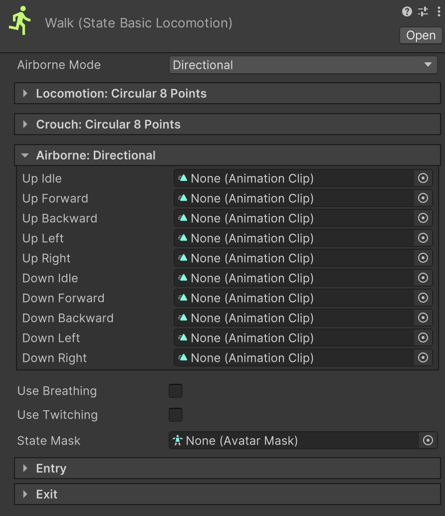 Character Locomotion State Asset