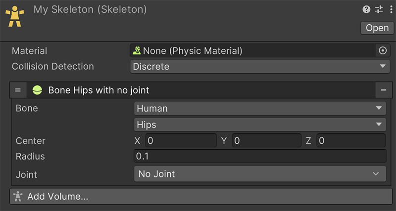 Configure Skeleton