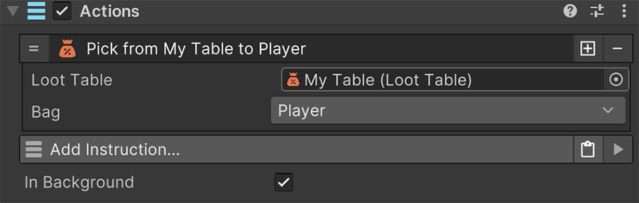 Loot Table Instruction
