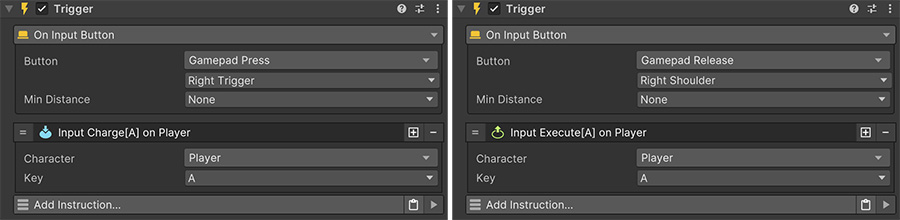 Melee Input Example Charge and Execute