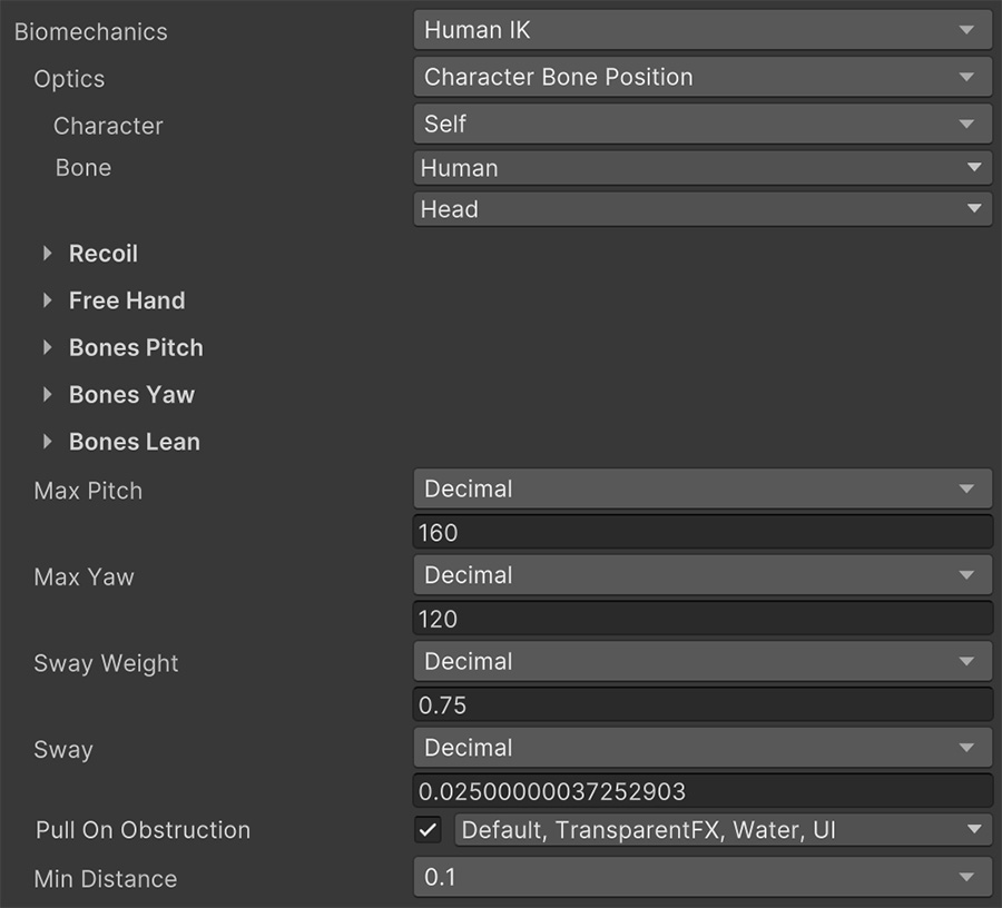 Sight asset Biomechanics with Inverse Kinematics