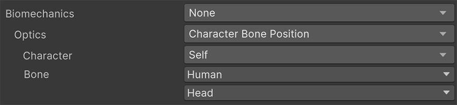 Sight asset Biomechanics section