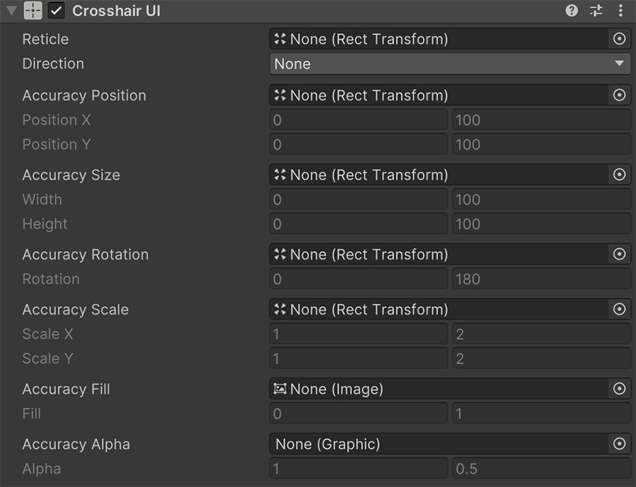 Crosshair UI component