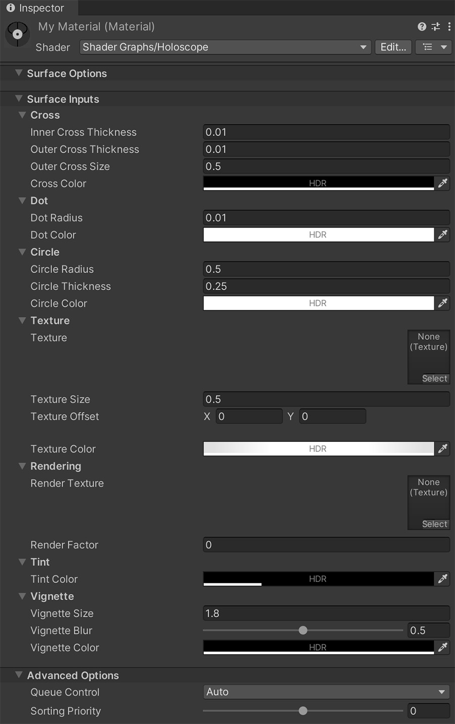 Material Holoscope