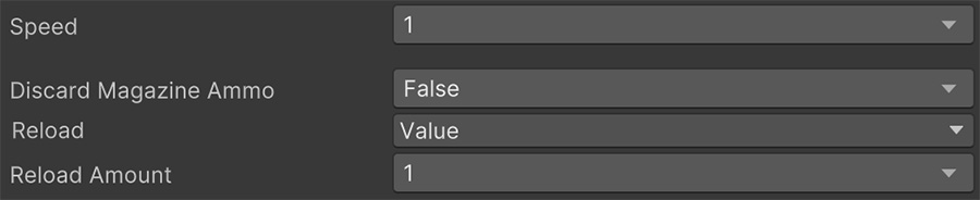 Shooter Reload asset Configuration