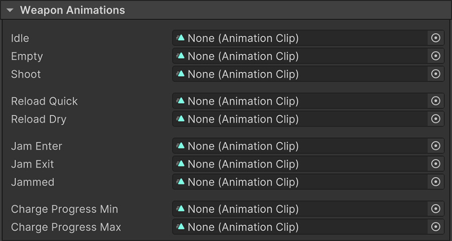 Shooter Weapon Animations Configuration