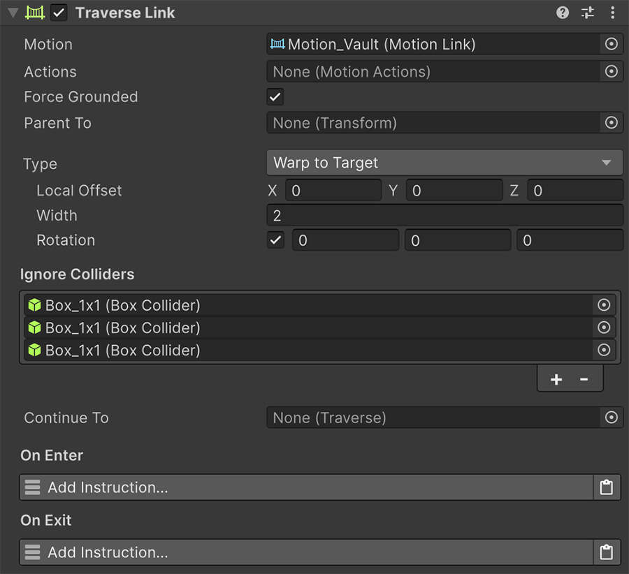 Traverse Link component